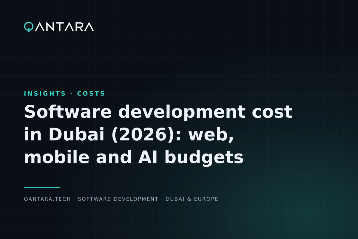 Cover image for Software development cost in Dubai (2026): web, mobile and AI budgets