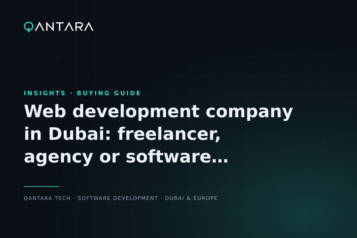 Cover image for Web development company in Dubai: freelancer, agency or software company?